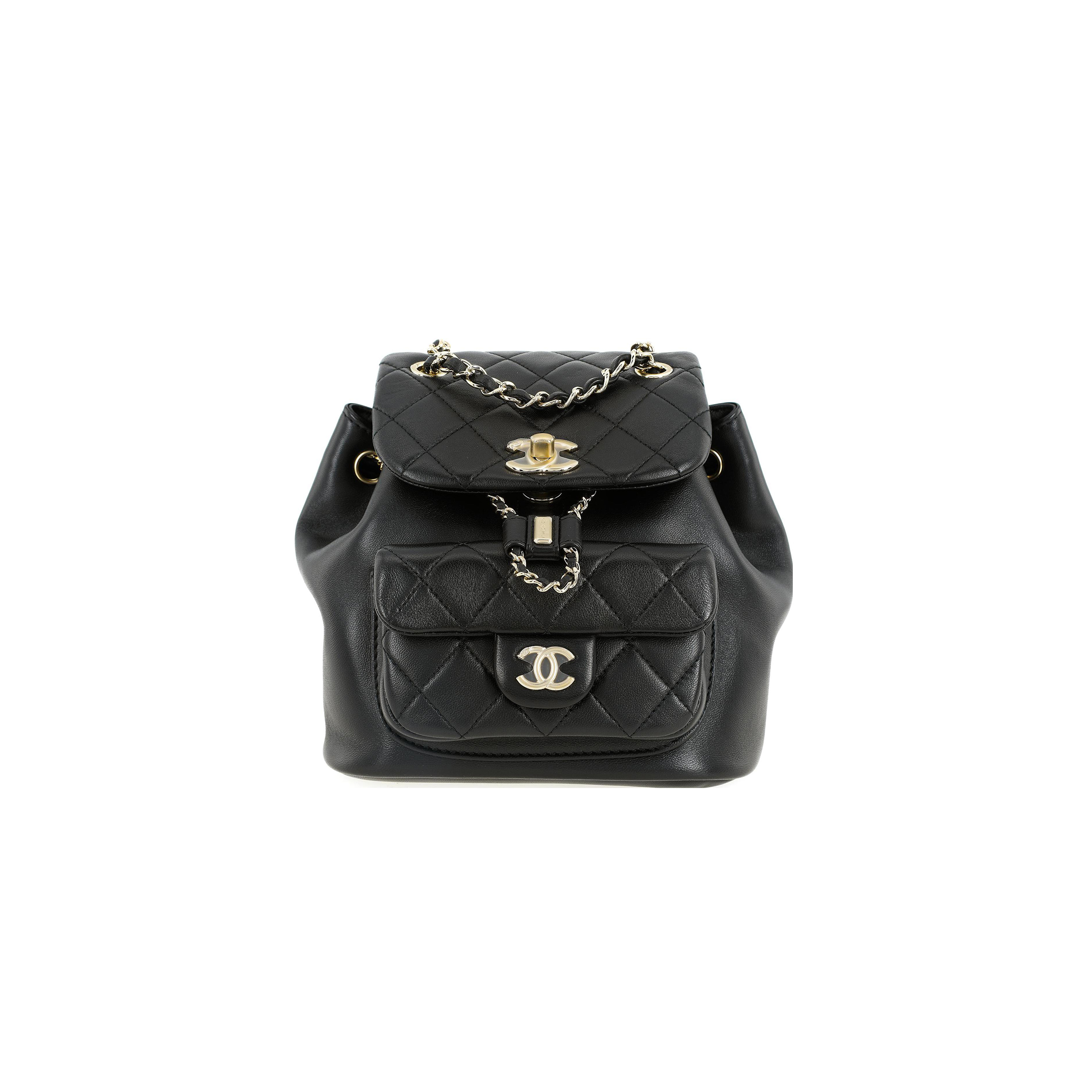Ch*el master duma sheepskin backpack black (18.5*18*12cm)
